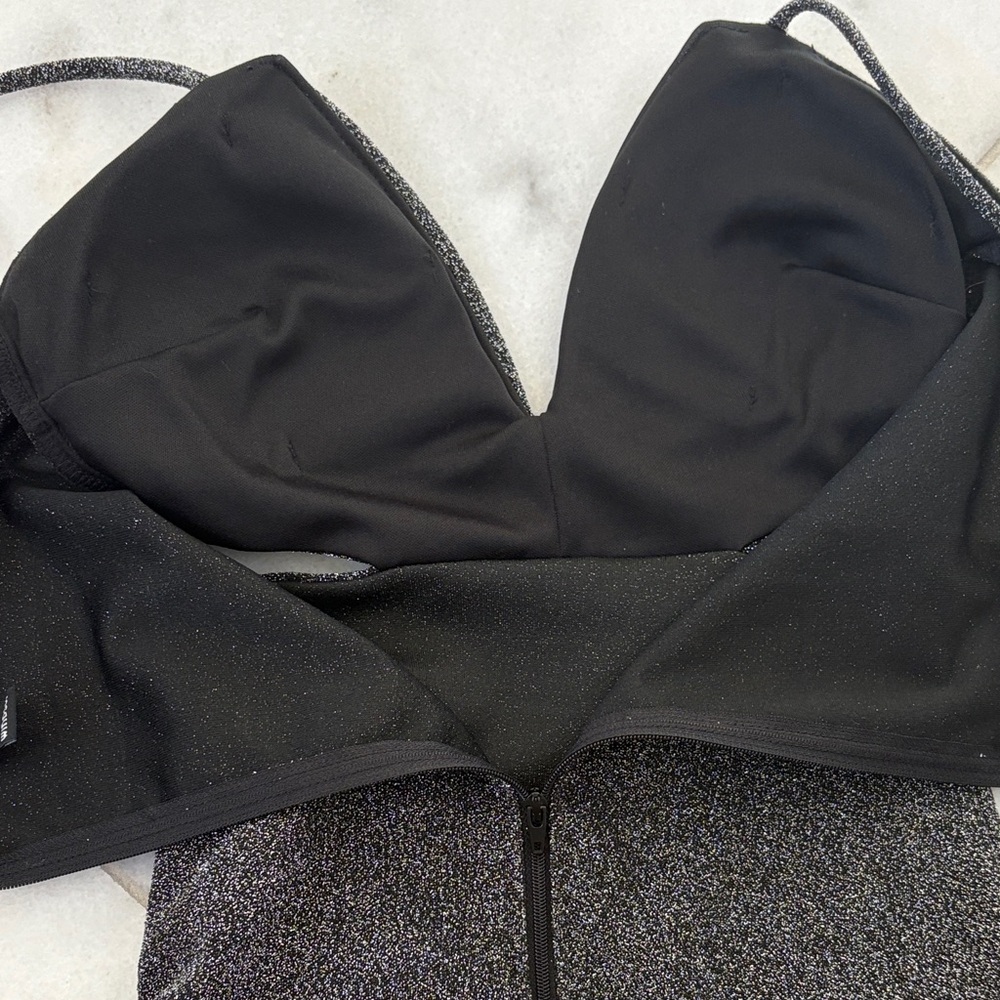 Windsor Sparkling Charcoal Bodycon Mini Dress - Picture 3 of 4